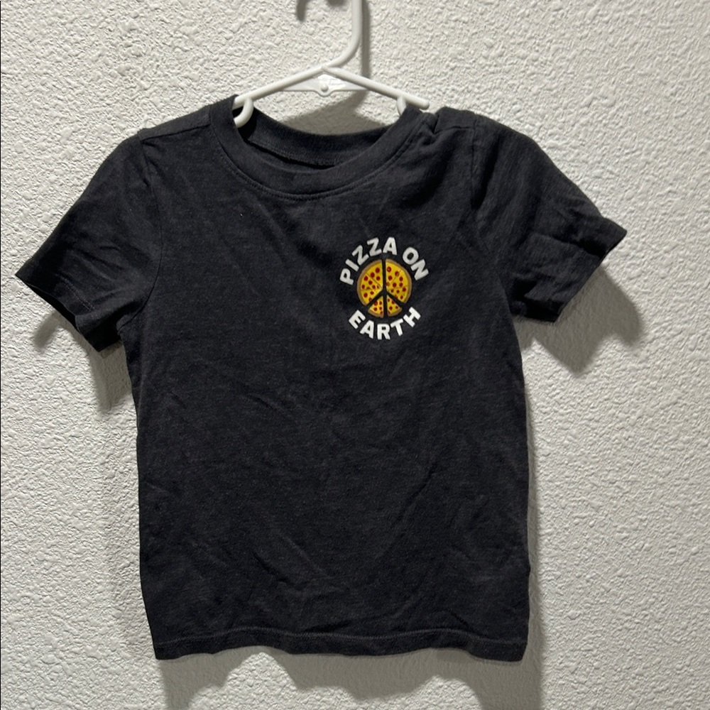 BOGO free -           Old Navy Black Tee - Pizza On Earth Graphic